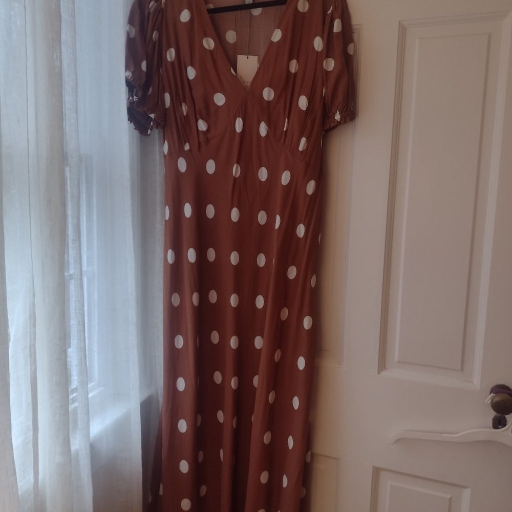 NWT A New Day Midi dress polka dots size XXL